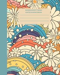 Retro SAMMANSÄTTNING ANTECKNINGSBOK: Vintage dagbok | blommor i retrostil- inspirerad anteckningsbok för dina klassiska tankar | 110 sidor | Perfekt för en unik present