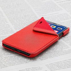 Opis Mobile X Garde Book: Klaphoes voor iPhone X in leer in rood/Flip Cover voor iPhone X in leer in rood