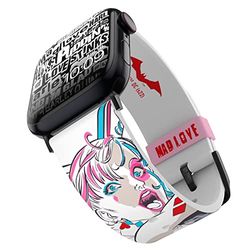 DC Comics - Harley QuinnBracelet pour smartwatch - Sous licence officielle, compatible avec toutes les tailles et séries d’Apple Watch (montre non incluse)
