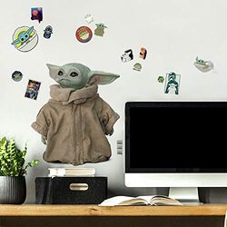 RoomMates RMK4477SCS The Mandalorian Baby Yoda Grogu - Calcomanías de pared para despegar y pegar