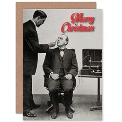 Wee Blue Coo CARD ALTERNATIVE CHRISTMAS XMAS WEIRD ELECTRIC EYE TEST