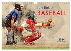 Ich liebe Baseball (Wandkalender 2024 DIN A4 quer), CALVENDO Monatskalender: Baseball, Teamsport der Extra-Klasse - beeindruckende Bilder einer spektakulären Sportart.