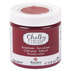 RAYHER HOBBY Chalky Finish Colore in Gesso, Rosso burgundo, 118 ml, 118 unità