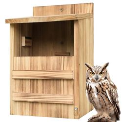 Nichoir à Oiseaux rectangulaire en Bois avec Ouverture rectangulaire pour l'extérieur