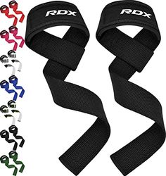 RDX Straps Palestra, Cinghie Sollevamento Pesi Fascette per Stacchi, 5MM Neoprene Imbottita Supporto Polsa, Gym Fitness Lifting Bodybuilding Powerlifting Allenamento Accessori Fasce Polsi, Uomo Donna