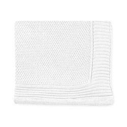 pirulos 28011614 – Toquilla tricot Textures, 80 x 110 cm, couleur blanc