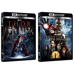 Thor 4K Ultra-HD (2 Blu-Ray) & Marvel Iron Man 2 Ultra-HD 4k (2 Blu-Ray)