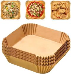 Air Fryer Baking Paper, 100 Pieces Disposable Paper Containers for Air Fryer Baking Tray Air Fryer Accessories for Microwave, 16cm x 4.5cm