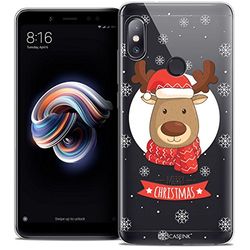 CASEINK fodral för Xiaomi Redmi Note 5 (5.99) fodral [kristallgel HD mönster jul kollektion 2017 design halsduk rådjur - mjuk - ultratunn - tryckt i Frankrike]