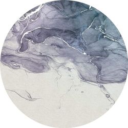 Komar D1-004 Dot Self Adhesive Non-Woven Round Photo Wallpaper Blue Grey