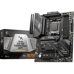 MSI MAG X670E TOMAHAWK WIFI Motherboard, ATX - Supports AMD Ryzen 7000 Series Processors, AM5 - 80A SPS VRM, DDR5 Memory Boost 6600+MHz/OC, PCIe 5.0 x16, M.2 Gen5, Wi-Fi 6E