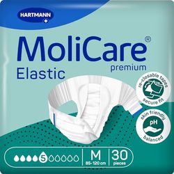 MoliCare Premium Elastic Unisex Disposable Slip: Discreet Use for Woman and Men with Incontinence; 5 Drops, Size M, 3 Packs of 30 (90 Pieces)