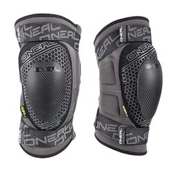O'NEAL | Knäskydd | Motocross Enduro MTB BMX | Flexibel dragkedja, IPX®-skydd för starkt skydd, andningsbart material | Sinner Race Kevlar knäskydd | Vuxna | Grå | Storlek XL