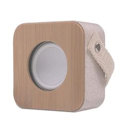 Glowster Eco-friendly Bluetooth speaker with bamboo design, sound, ideal for enjoying music anywhere.