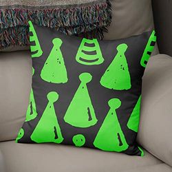 BonaMaison Fundas para Cojínes, Verde neón y Humo Funda de Almohada Elegante y Suave para Decorativa Moderna Decoración del Hogar Habitación, 50x50 Cm - Diseñado y Fabricado en Turquía