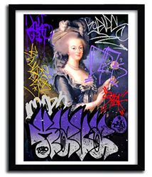 K.Olin Tribu - Marie Antoinette par Sushilove, Papier, Blanc, 45 x 65 x 1 cm