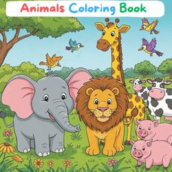 65 Animals Coloring Book & Fun Facts for Kids +5 years
