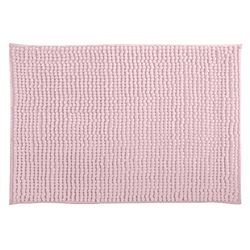MSV Tappeto da bagno in ciniglia a pelo lungo, 60 x 90 cm, colore: rosa pastello