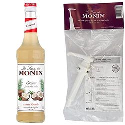 MONIN Premium Coconut Syrup 700 ml & Premium Vanilla Syrup 1 L
