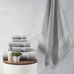 Madison Park Signature Splendor Lot de 6 Serviettes de Bain de Luxe 100% Coton – Douces, pelucheuses de 1000 g/m², de qualité hôtelière, zéro Torsion, très absorbantes, séchage Rapide, Plusieurs