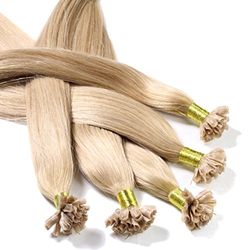 Just Beautiful Hair 200 Extensions U-tip Cheratina Capelli Veri Remy Indiani 50cm - 18 biondo cenere, 1x200 ciocche