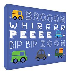 Feel Good Art ZOOMCAR-A7BLK-04IT foto, decoratievoorwerp, van acryl, opschrift in Italiaanse taal 10,5 x 7,4 x 2 cm blauw