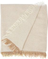 Foulard polyvalent Martina Home Spiga, 80% coton, 20% polyester, brut/beige 180L x 130 W