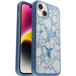 OtterBox Symmetry Clear Case for iPhone 14 Plus, Shockproof, Drop proof, Protective Thin Case, 3x Tested to Military Standard, Antimicrobial Protection, Vintage Strawberry