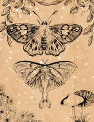 Vintage Moth Notebook