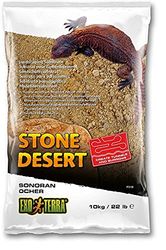 Exo Terra PT3139 Substrat Paysage Sonoran Ocher Stone Desert Sol désert pour Terrarium malléable Jaune 10 kg