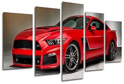 Póster fotográfico carro Mustang vermelho tamanho total: 165 x 62 cm XXL
