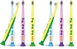 Elmex Spazzolino Educativo Bimbi 0-3 Anni 1 Confezione, Con Setole Morbide Adatte ai Denti dei Bambini, Pulizia Delicata, Manico Ergonomico, Colori assortiti (Confezione da 2)