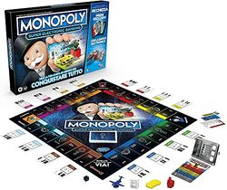 Hasbro Monopoly Super Electronic Banking (pudełko do gry z elektronicznym czytnikiem kart kredytowych, wersja włoska).