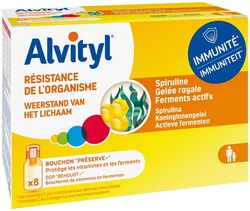 Alvityl - Fioles Resistance de l'organisme - Spiruline, Gelée Royale, Ferments actifs, vitamines - Fiole brevetée - 80ml