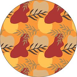 Bonateks, Ronde digitaal bedrukte muismat, antislip onderkant, voor kantoor en thuis, diameter: 22 cm