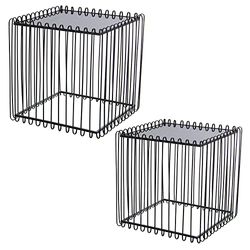 SET 2 MESAS AUXILIARES METAL NEGRO C/CRISTAL NEGRO 60X60X60+45X45X45CM