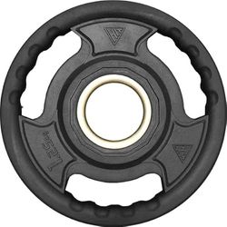 Hit Fitness Unisex vuxen gummi radial olympisk viktskivor | 1,25 kg, svart, 22 cm diameter
