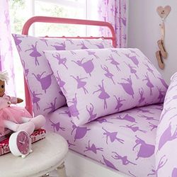 Gaveno Cavailia Kids Panel Sheet Set Ballerina Single Children Character Bedding 2 Piece Printed Easy Care Bedlinen 1 Fitted Bedsheet and 1 Matching Pillow Case