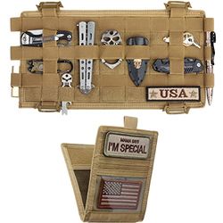 WYNEX Organisateur de Pare-Soleil de Voiture Tactique Poche de Rangement Pare Soleil Tactique Pochette pour Panneau de Visière Auto pour Carte Clé, Convient à la Plupart des Véhicules/Camions