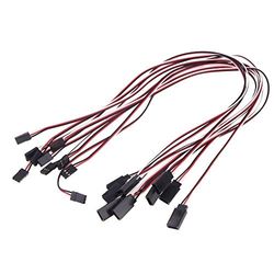 YUNIQUE GREEN-CLEAN-POWER - Servo Extension Cable 500mm | For Futaba Jr, RC Car, Plane, Helicopter | JST 5 Pin Connectors, 20 Pin Wiring Adapter, White Red Black, Plastic