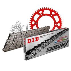 Kettingset DID Alu 520ZVM-X / 114 Eindeloos rood voor Honda CR R 250 cc Bj. 1994