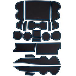CupHolderHero for Toyota Tacoma Accessories 2016-2022 Premium Custom Interior Non-Slip Anti Dust Cup Holder Inserts, Center Console Liner Mats, Door Pocket Liners 19-pc Set (Double Cab) (Solid Black)