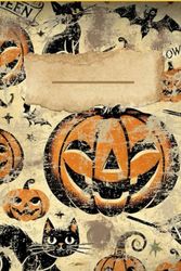 Vintage Halloween | Retro 1920s-1950s Spooky Aesthetic: Pumpkins, Black Cats, and Playful Witches – Perfect for Fall Journaling