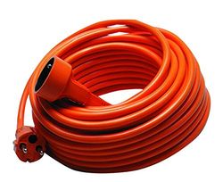 TEC HIT 6418 - Prolongateur jardin - Prise de courant avec terre 3 x 1,5 mm2 - Cordon 25 m - 16 A/3680 W - Sécurité enfant - Norme CE - Orange