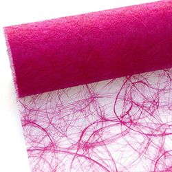 Unbekannt 25 m x 20 cm sizoweb® feltro original fita de mesa caminho de mesa fúcsia rosa para casamento