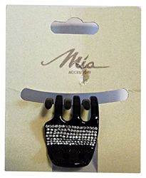 Glooke Selected Juego de 6 Pinza ah3012 Brillantes Negros diseño de Productos para el Cabello, Multicolor, única