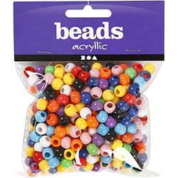 Pony kralen, diameter: 8 mm, gatgrootte 4 mm, 70 g, 125 ml