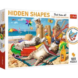 Hidden Shapes Puzzle 1.011 Teile - Katzen Entdecke das Geheimnis Dieses Puzzles. in der Hidden Shape Reihe Von Trefl verbergen Sich 10 einzigartige Formen