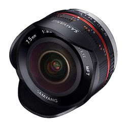 Samyang 7,5/F 3,5 UMC Fish-Eye MFT - alvo fotográfico para micro quatro terços, preto