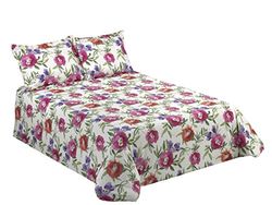VIANTALA TANIA 103 conjunto de capa nova, cama 150, algodão, fúcsia e branco.